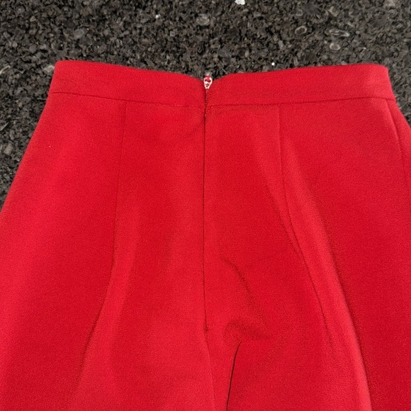 House Of CB London Red Drape Front Cosima High Waist Trousers - Picture 7 of 9